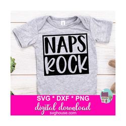 Naps Rock SVG, DXF and PNG Files For Cricut And Silhouette. Digital Download.