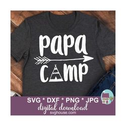 Papa Camp SVG Files For Cricut And Silhouette