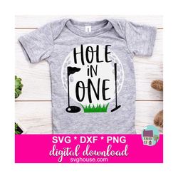 Golf SVG, Hole In One SVG, 1st Birthday Cut Files For Cricut And Silhouette