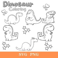 Dinosaur Coloring Worksheet Set svg.png