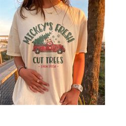 Retro Mickey' Fresh Christmas Shirt, Vintage Mickey Tree Farm Shirt, Walt Disney World Christmas shirt, Vintage Magic Ki