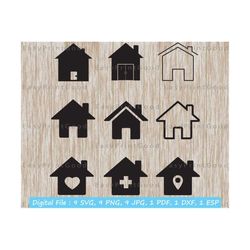 House Svg House Cutting File House Clipart Home Svg House Svg Bundle House Vector House Silhouette Files Home Cut file Cricut jpg png dxf