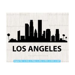 los angeles svg, california skyline cityscape silhouette, city shirt svg, los angeles svg, la cityscape vinyl sign design, cut file, cricut