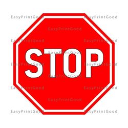 Stop Road Sign Stop Clipart Stop Sign Digital clipart for Design Clip Art Svg Png Jpg Esp Dxf FIle Cut File