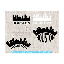 houston skyline, houston texas usa skyline cityscape silhouette, city shirt, houston svg, houston cityscape vinyl sign, cut file, cricut