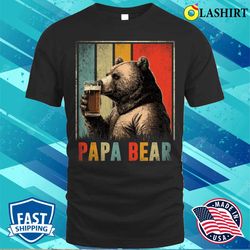 Fathers Day Husband Men Vintage Papa Bear Funny Daddy T-shirt - Olashirt