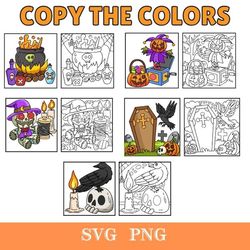 Copy the Color Activity Coloring Page Worksheet in Orange Cartoon Style svg.png