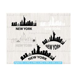 new york svg, new york skyline cityscape silhouette, new york city svg, city shirt svg, nyc cityscape vinyl sign design, cut file, cricut
