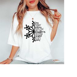 Comfort Colors Snowflake Shirt, Happy New Year Shirt, Christmas Shirt, Snowflake Shirt Let it Snow Shirt,  Merry Christm