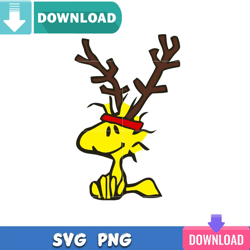 Woodstock Reindeer Christmas SVG Best Files For Cricut Design