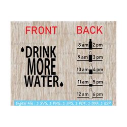 drink more water svg, water tracker svg, drink more water clipart, water bottle svg, water bottle tracker fitness,  drink more water, cricut