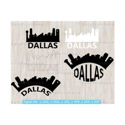 dallas city svg, dallas usa skyline cityscape silhouette, city shirt, united states, texas cityscape vinyl sign design, cut file, cricut svg