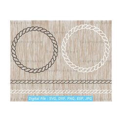 Shield Frame Svg Rope Frame Svg Diamond Ring Clipart Rope Twisted Border Svg Rope Svg Bundle Rope Clipart Nautical Silhouette Cricut