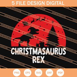 Christmasaurus Rex SVG, Christmas SVG, T Rex SVG, Animal SVG