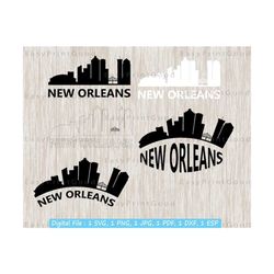 new orleans svg, new orleans skyline cityscape silhouette, city shirt, louisiana skyline svg, new orleans cityscape vinyl, cut file, cricut
