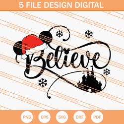 Disney Believe Christmas SVG, Christmas SVG, Disney SVG