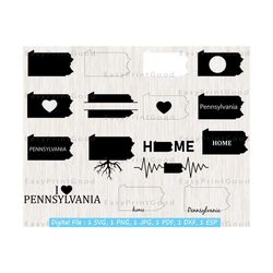 Pennsylvania State Svg Bundle, Pennsylvania State Clipart, Pennsylvania  Home, Pennsylvania Outline, Monogram Frame, Cut file, Cricut Svg