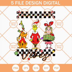 Grinch Cindy Lou Who And Max SVG, Grinchmas And Friends SVG, Christmas Character SVG