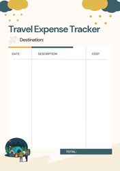 Beige and Green Playful Travel Expense Tracker Planner svg.png