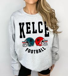 Kelce Philadelphia Kansas City Football Sweatshirt, Vintage NFL Football Crewneck Sweatshirt, Fan Kelce T-Shirt