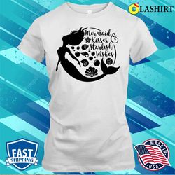 Mermaid Kisses, Starfish Wishes Funny Cute Quote Artwork T-shirt - Olashirt
