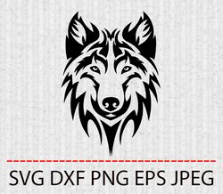 WOLF SVG,PNG,EPS Cameo Cricut Design Template Stencil Vinyl Decal Tshirt Transfer Iron on