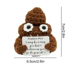 Positive Energy Potato Hug Pocket Hand-Stitched Handmade Plush Wool Knitting Doll With Card Funny Christams Gift Home Ro