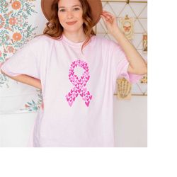 Comfort Colors Pink Ribbo Tshirt,Cancer Awareness Month,Cancer Fighter,Cancer Shirt for Women,Breast Cancer Shirt, Toget