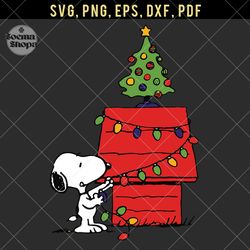 Dog of Snopy Christmas SVG, Dog Layered Cut SVG, PNG, Peanut SVG, Compatible with Cricut and Cutting Machine