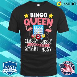 Fun Bingo Queen - Bingo Flamingo Mother is Day T-Shirt - Olashirt