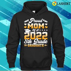 Discount Retro Proud Mom Of A 2022 8th Grade Graduate Mother is Day T-shirt - Olashirt