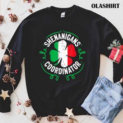 Shenanigans Coordinator Matching Teacher St Patricks Day T-shirt - Olashirt