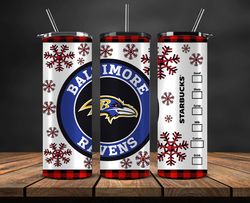 Baltimore Ravens Christmas Tumbler Png, NFL Merry Christmas Png, NFL, NFL Football Png 03