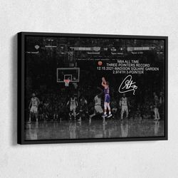 Stephen Curry Record Breaking 3-Pointer Canvas Wall Art Home Decor Framed Poster Print.jpg