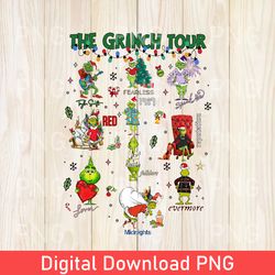 Christmas TS PNG, The Grinch Tour PNG, The Grinch In My Grinch Eras PNG, Grinch Tour Party PNG, Grinch Christmas PNG