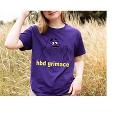 Hbd Grimace Shirt, Funny Face Hbd Shirt, Funny Hbd Grimace Shirt, Mc Donaldss Hbd Grimace Shirt, Happy birthday Grimace