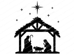 Nativity Scene SVG, Nativity SVG, PNG, eps