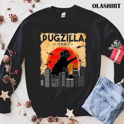 Pugzilla Graphic T-shirt, Gift For Dog Owner Trending Shirt - Olashirt