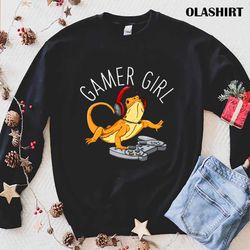 Dragon Gamer Girl Bearded Shirt , Trending Shirt - Olashirt