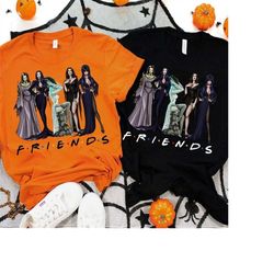 Halloween Friends Squad Goals Shirt,Elvira,Lily Munster,Morticia,Bride of Frankenstein Halloween Shirt,Horror Squad Quee