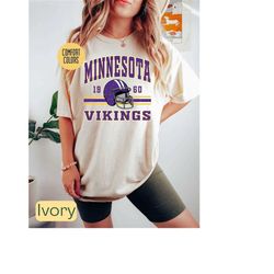 Comfort Colors Vintage Minnesota Football Tshirt, Vintage Minnesota Football Jersey shirt, Retro NFL Minnesota Football