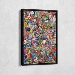 Marvel Comics Characters Canvas Wall Art Home Decor Framed Poster Print.jpg