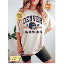Comfort Colors Vintage Denver Football Tshirt, Vintage Denver Football Jersey shirt, Retro NFL Denver Football tee, Denv