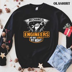 Official Mechanical Engineer By Day Gamer By Night For Engieers Shirt - Olashirt