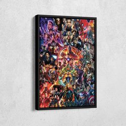 The Avengers Marvel Universe Canvas Wall Art Home Decor Framed Poster Print.jpg