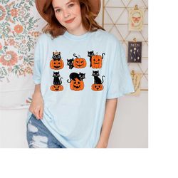 Comfort Colors Black Cat Shirt,,Funny Halloween Shirt,Halloween Witch Shirt,Spooky Shirt,Halloween Gifts,Black Cat Shirt
