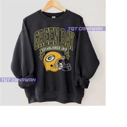 Vtintage Green Bay Football Crewneck, Vintage Sweatshirt, Game Day Pullover, Green Bay Packers 90s Style Football Crew,U
