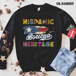 Puerto Rico Hispanic Heritage Month Gift Design Idea T-shirt - Olashirt