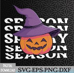 spooky season, pumpkin,witch,hat,halloween,spooky svg, eps, png, dxf, digital download