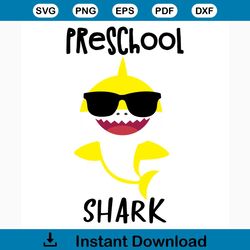 Pre School Shark Svg, Back To School Svg, Baby Shark Lover, Funny Shark Svg, Pre school Svg, Pre school Shirt, Gift for